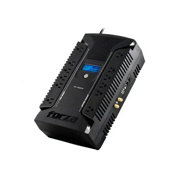 UPS Forza HT-750LCD Interactiva 750VA/450W, 12 salidas, coaxial, USB, torre comp-120V, 25 minutos de respaldo