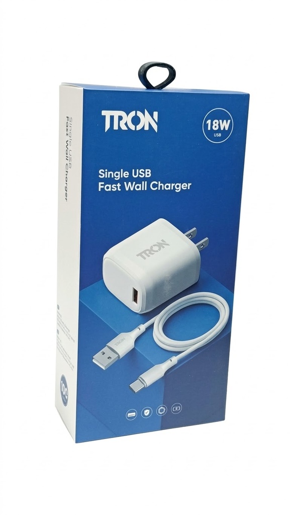 Cargador Tron TR01 18W / 5V-2.4A con cable USB a Tipo C