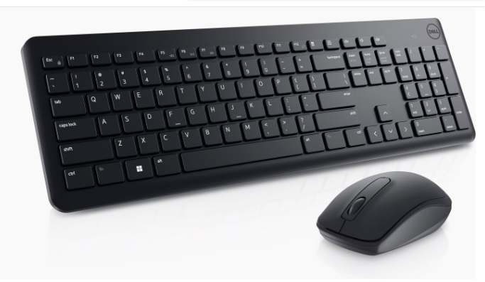 Combo Teclado y Mouse Dell KM3322W Wireless español negro, compatible: windows y mac 