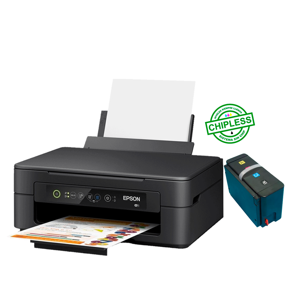 Impresora Epson Expression Home XP-2101: Multifuncion con sistema continuo adaptado impresora-copiadora-Wifi, USB, Impresión móvil, Panel digital, 27 pg/min Monocromo, 15 pg/min Color, nueva, sin chip