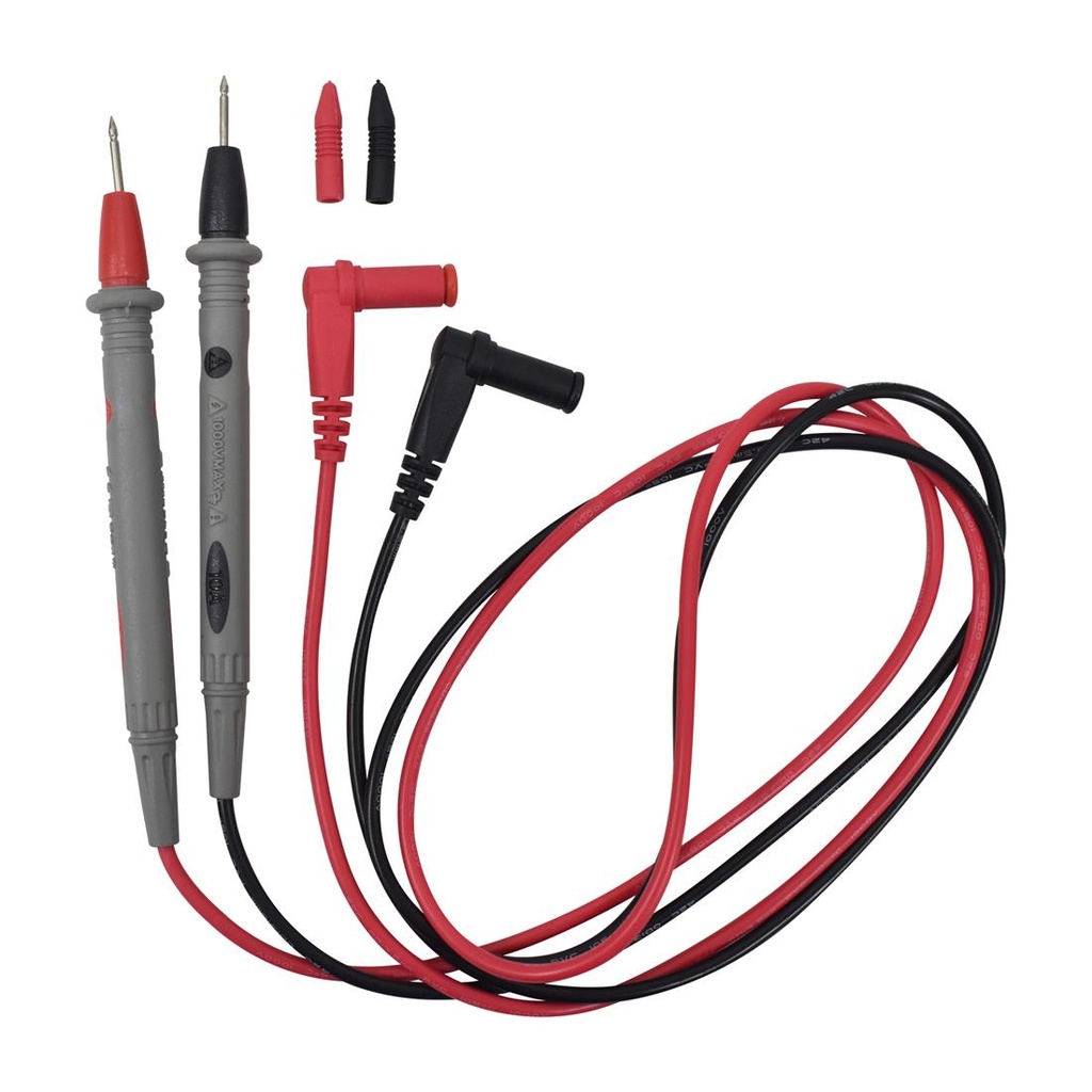 Punta para Multímetro EVL, tipo aguja gruesa 10A, 1 metro