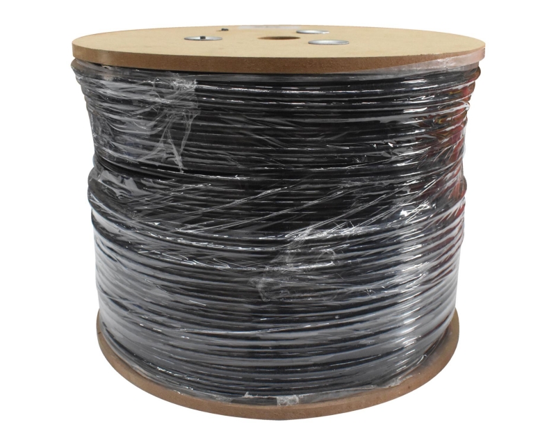 Rollo Cable de Red UTP EVL Cat6 para Exteriores, 305 Metros, Negro