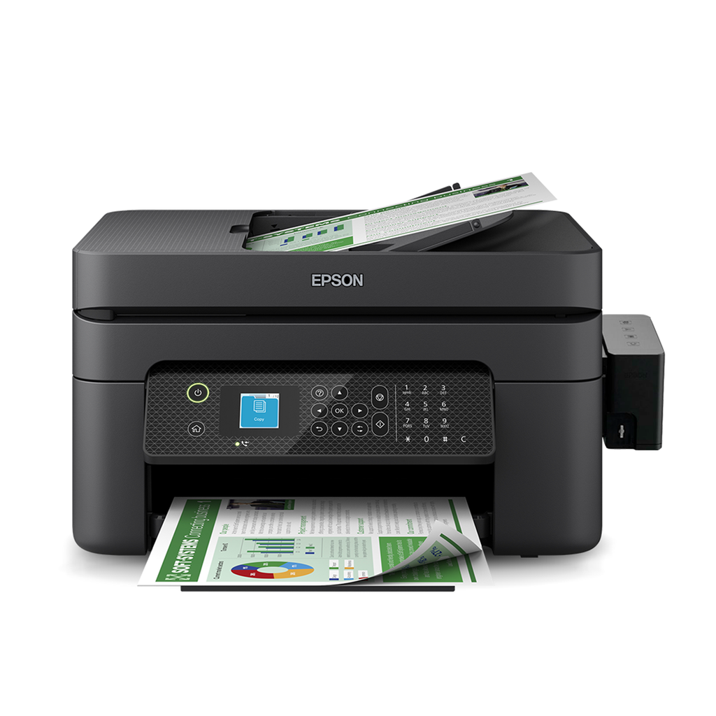Impresora Epson XP-5100 Reformada a L6160: Multifuncion impresora-copiadora-escaner, dúplex en impresión, Wifi, USB, Impresión móvil, Pantalla a color, bandeja frontal hasta 100 paginas, 33 pg/min Monocromo, 15 pg/min Color, nueva, Ecotank Dye