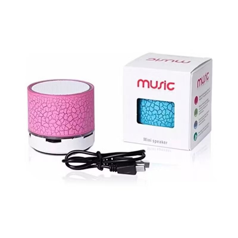 Mini Parlante Bluetooth KOA2, mp3-radio FM, soporte micro SD para smartphone, leds de colores, incluye cable usb 