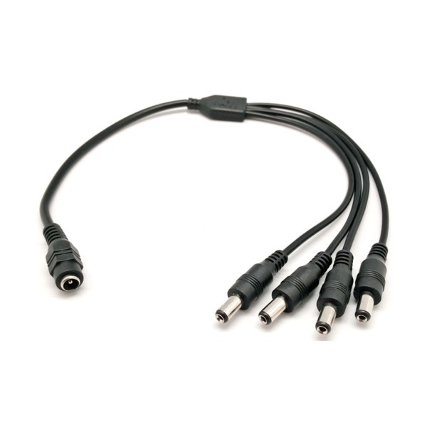 Cable tipo pulpo 4 conectores DC macho para cámaras CCTV