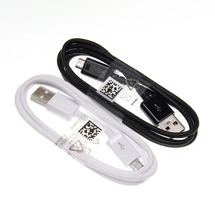 Cable de Datos Samsung Tipo V8 / 2.4A / 1.5Mts, Negro-Blanco