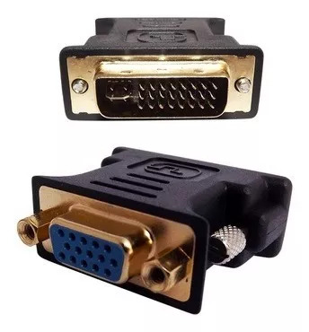 Adaptador DVI 24 pines +1 Macho a VGA Hembra
