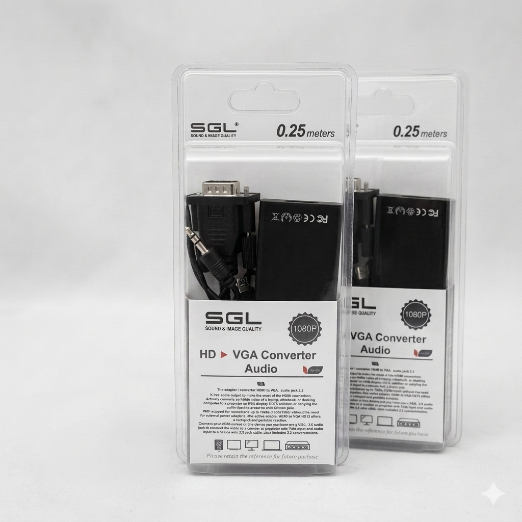 Convertidor SGL TP12 de VGA a HDMI 1080P cable 25cm