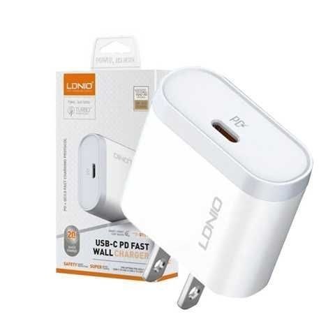 Cargador LDNIO Q111 20W / 5V-2.4A / 9V-2.22A / 12V-1.67A, tipo C a tipo C con cable de 1metro, carga rápida