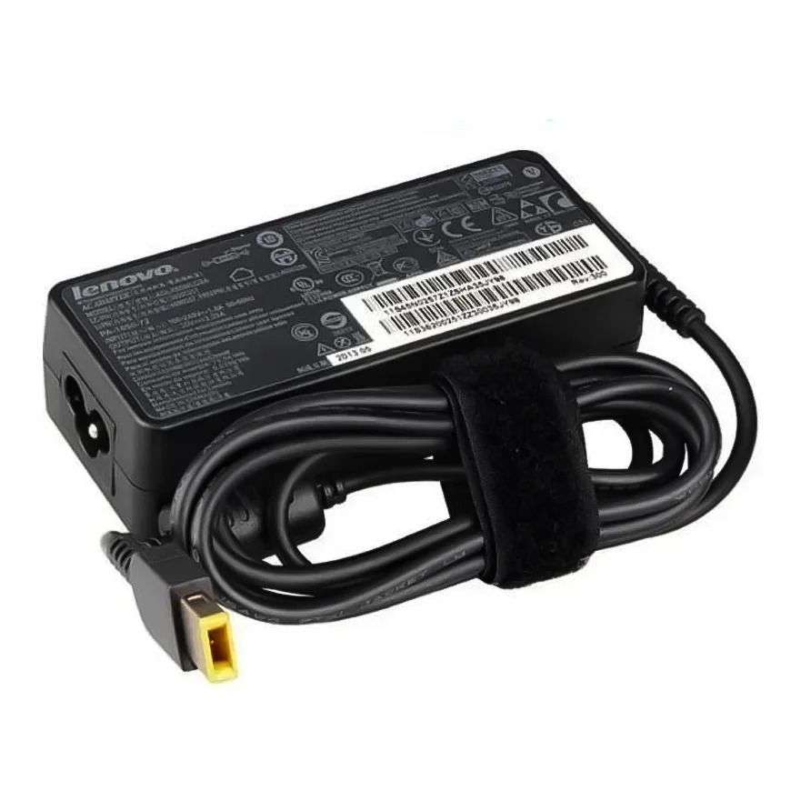 Cargador para Laptop Lenovo USB 20V/3.25A/65W, rectangular amarillo T.original