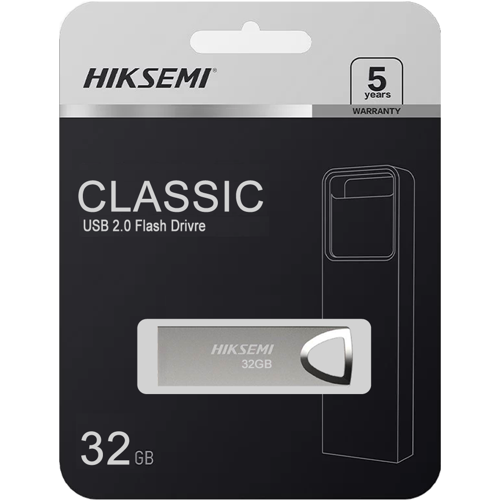 Flash Memory Hiksemi Clasicc Metálica   32Gb, Usb, 2.0, HS-USB-M200/32G