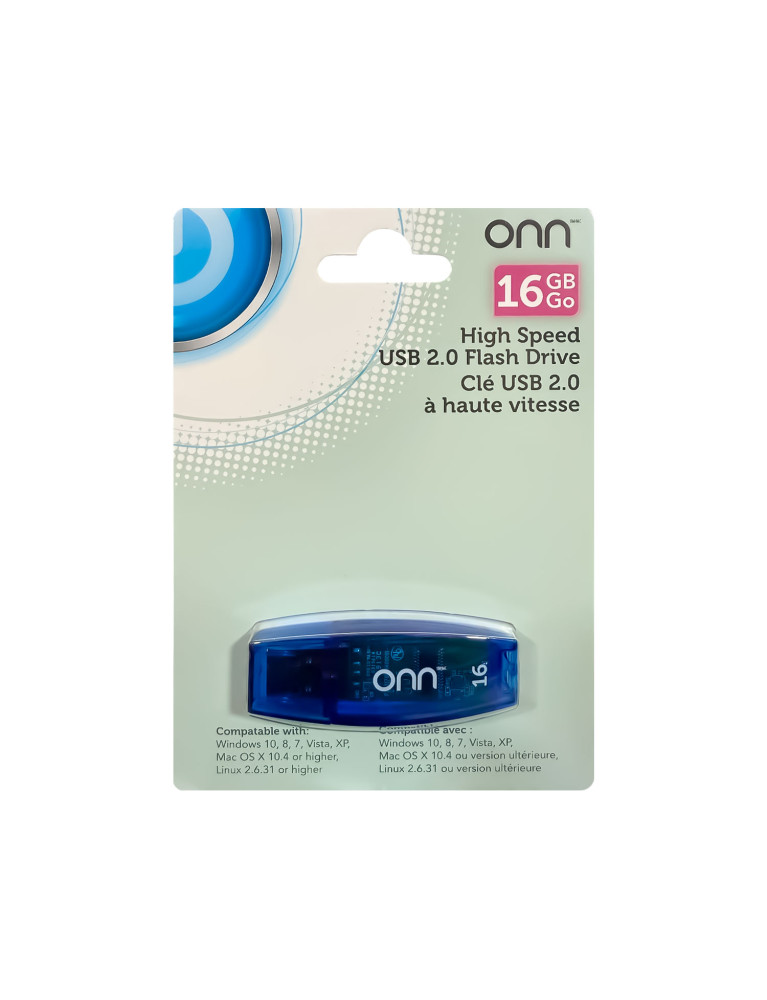Flash Memory ONN C410 16Gb, Usb, 2.0, azul