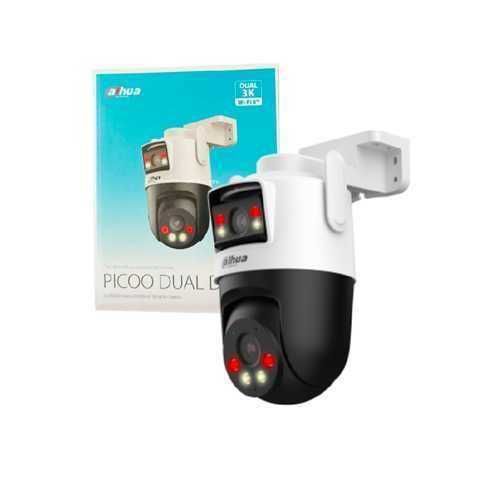 Cámara Dahua DH-P5D-5F-PV Doble Lente 5+5MP giratoria 360° con micrófono, audio, sonido y luz de alarma, soporta Micro SD 128Gb no incluye