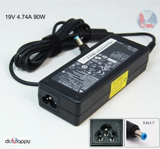 [ACER19V474A90W] Cargador para Laptop Acer 19V/4.74A/90W/Plug 5.5x1.7mm, Plug celeste HC