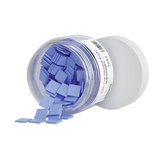 [PADTERMIC12X12BLUE] Pad térmico 12x12x1.5mm aislante resistente a altas temperaturas para CPU, IC y GPU, tapete de precorte por unidad