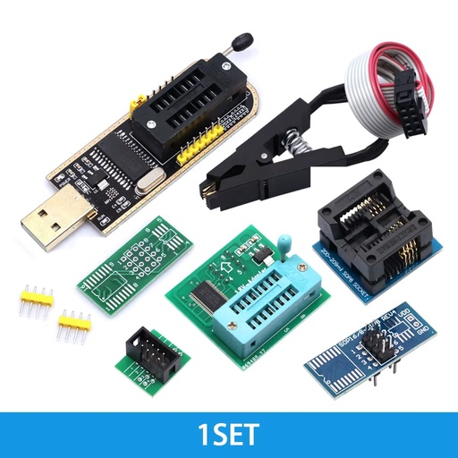 [MODULOCH341AUSB] Módulo programador CH341A USB BIOS Flash EEPROM 24 25 Original + adaptador SOIC8 + Clip de prueba SOIC8 SOP8 + adaptador de 1,8 V para EEPROM 93CXX / 25CXX / 24CXX