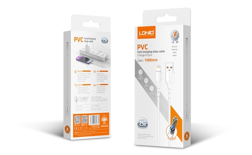 Cable LDNIO LS841 25W 2.4A / 1Mt / Blanco