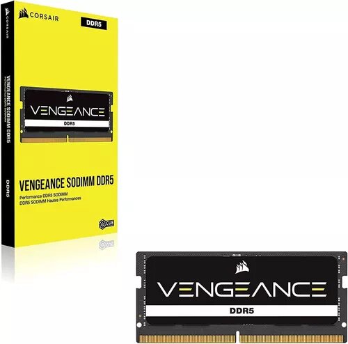 [SODIMMDDR5CORSAIRV16GB] Memoria Ram So-Dimm Corsair Vengeance DDR5 16Gb 4800MHz; PC4-25600, CL22, 260 pines,1.2V, KVR32S22S8/16, 2G X 64-BIT para Laptop