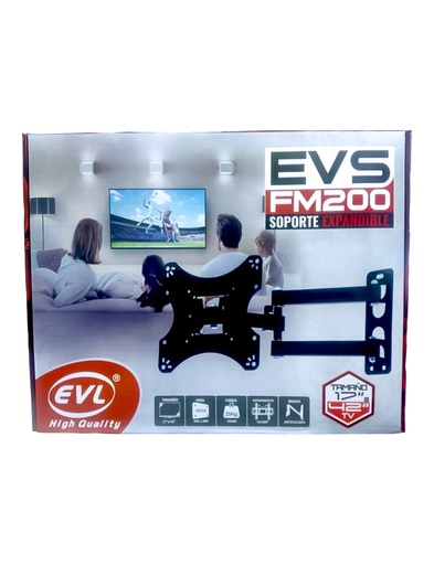 [SOPOREVSFM200] Soporte Expandible EVS-FM200 1 brazo articulado para TV 17-42, vesa 200x200, carga 55 LBS/±13°
