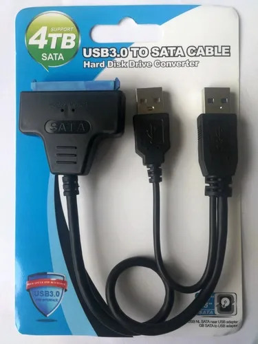 [ADAPUSBASATAHDD] Adaptador USB 3.0 a SATA para disco duro soporta hasta 4TB