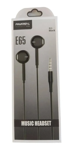 Auricular Pavareal E65 manos libres de cable Plug 3.5mm