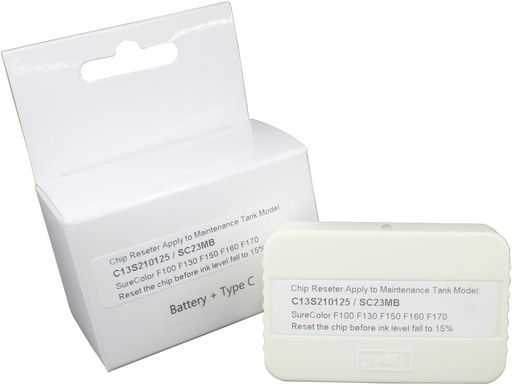[RESETSC23MB] Reseteador de chip de la caja de mantenimiento SC23MB, chip S13S210125 impresora Epson SureColor F100, F130, F150, F160, F170, SC-F170 tipo C 