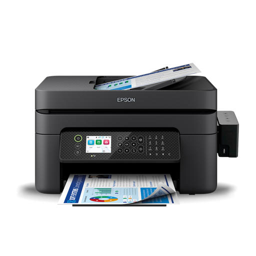 [WF2950+INKTANKDYE] Impresora Epson WF-2950DWF: Multifunción impresora-copiadora-escaner-Fax, dúplex en impresión A4, Wi-Fi, USB, Wi-Fi Direct, bandeja frontal hasta 100 paginas, 33 pg/min Monocromo, 15 pg/min Color, con sistema continuo Ecotank DYE, nueva.