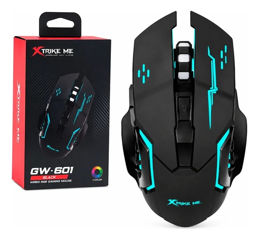 [MOUGAMERGW601] Mouse Gamer Xtrike-Me GW-601 Inalámbrico 2.4G, 3200 DPI, RGB 7 Colores, 6 botones, batería recargable 500mAh
