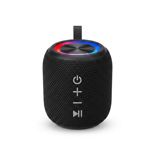 Parlante Bluetooth 5.0 HS-099C , Sonido 360°, 5W, led RGB, radio FM, lector USB y microSD, bateria recargable 1200mAh